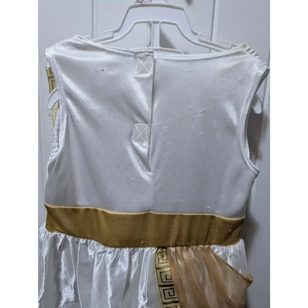 Roman Greek Goddess Halloween Costume Cosplay Dress Headband Kids Size 3-5